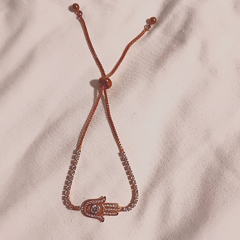 Hamsa Slider Tennis bracelet